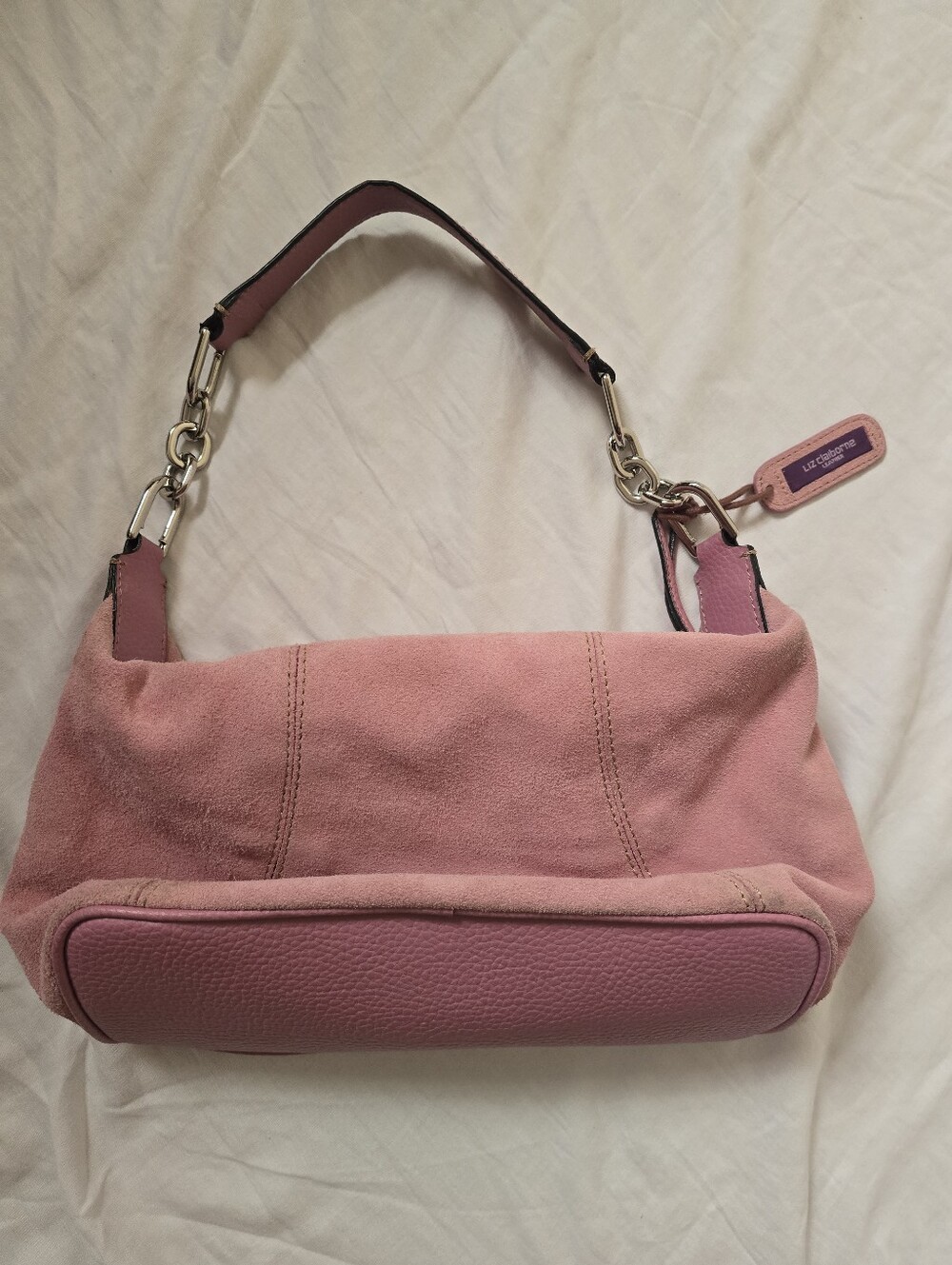 Vintage Liz Claiborne Pink Suede Purse